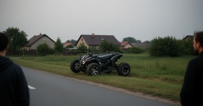 Quad wywrócił się podczas jazdy. Kierowca miał zakaz